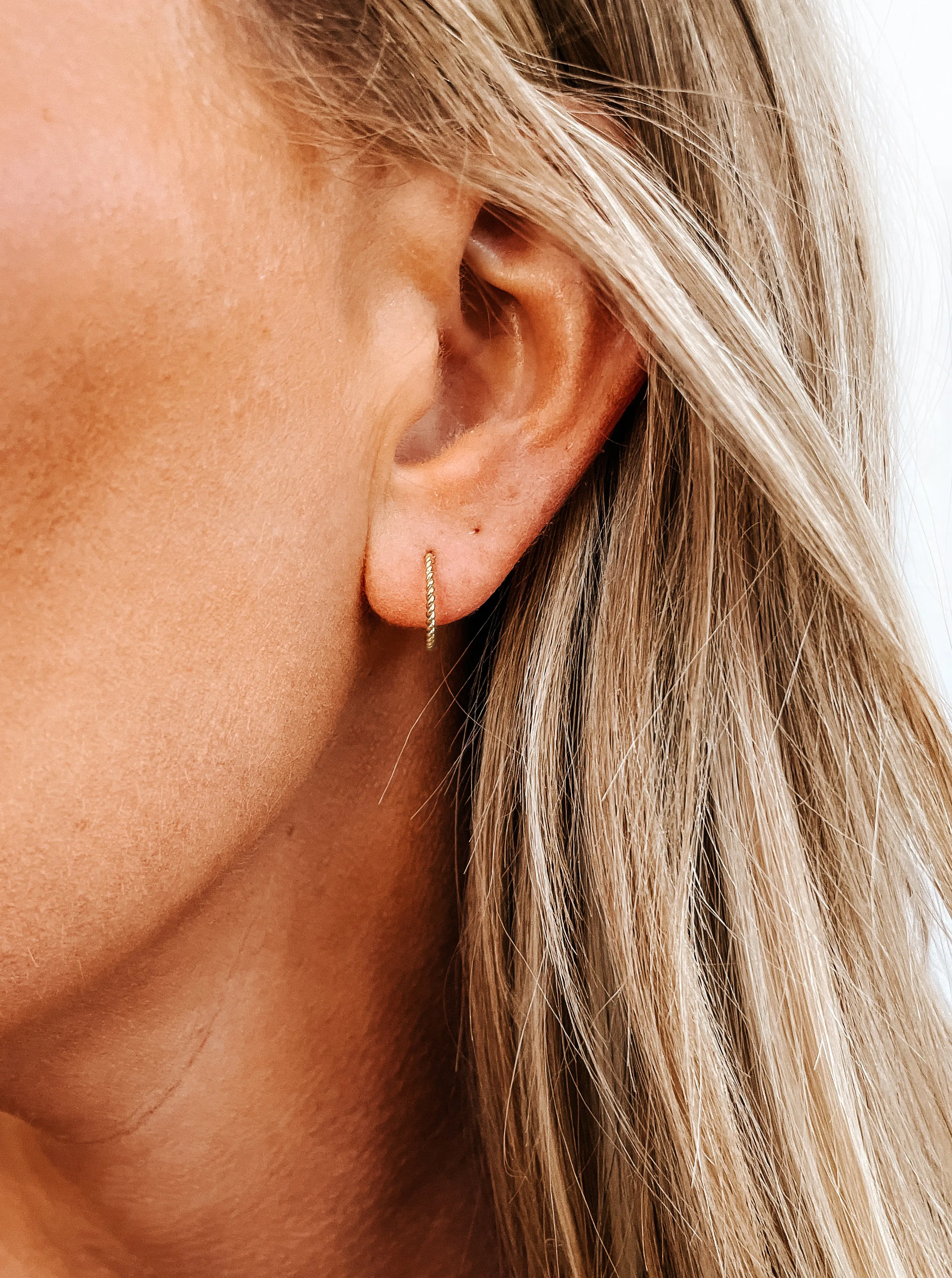 14kt Gold-Filled Tiny Twisted Hoop Earrings
