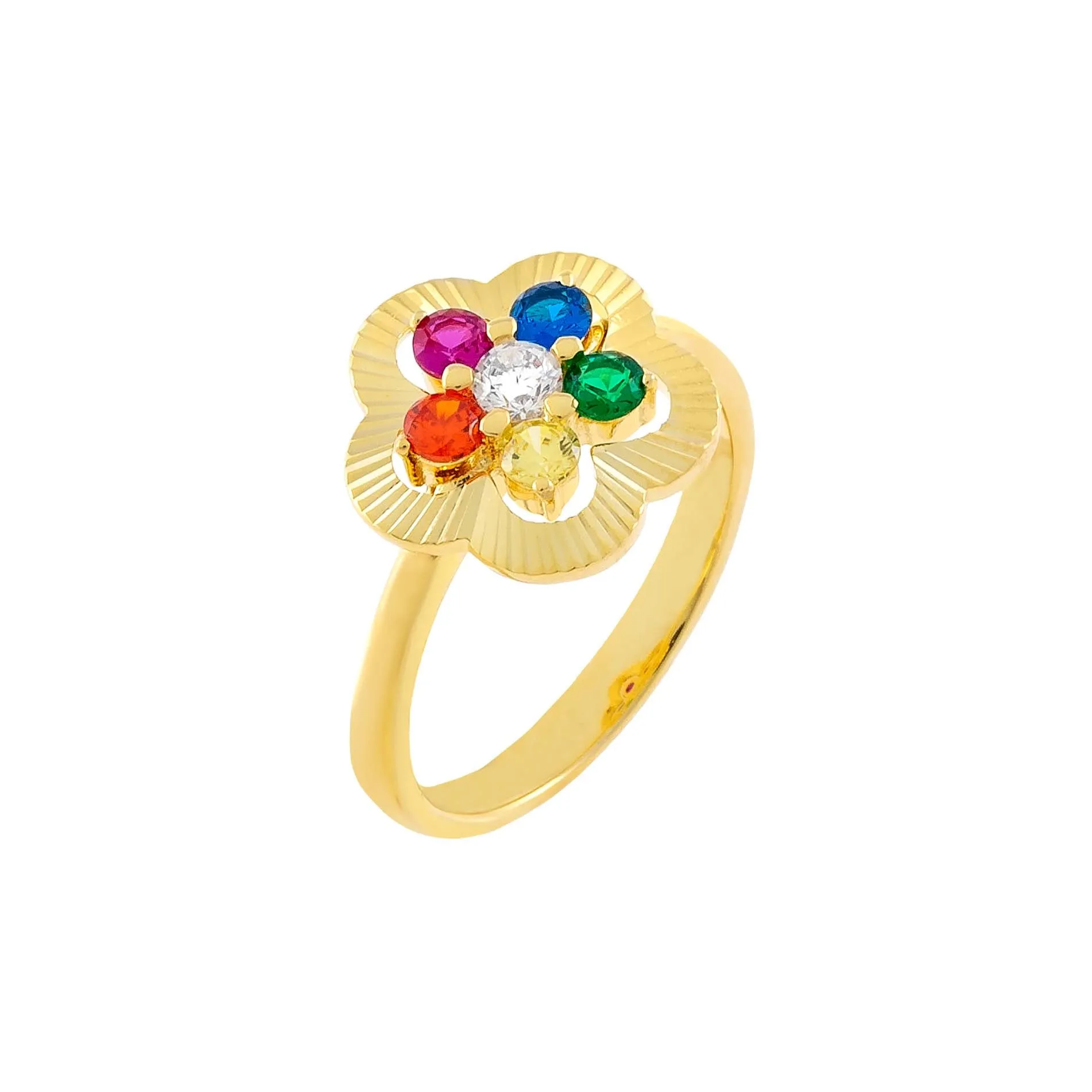 CZ Illusion Flower Ring