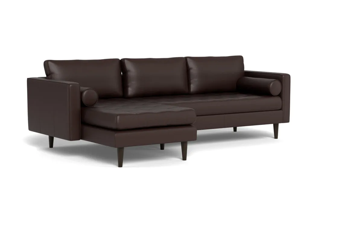 Ladybird 102" Leather Left Chaise Sectional