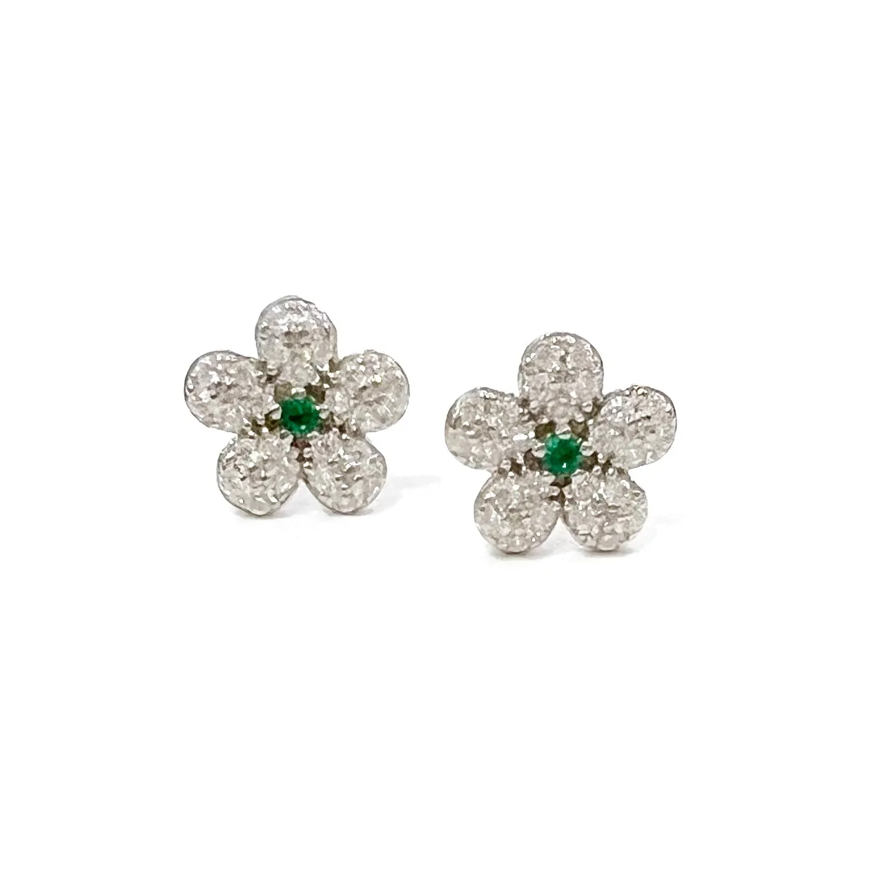 Mini Pave Flower Studs