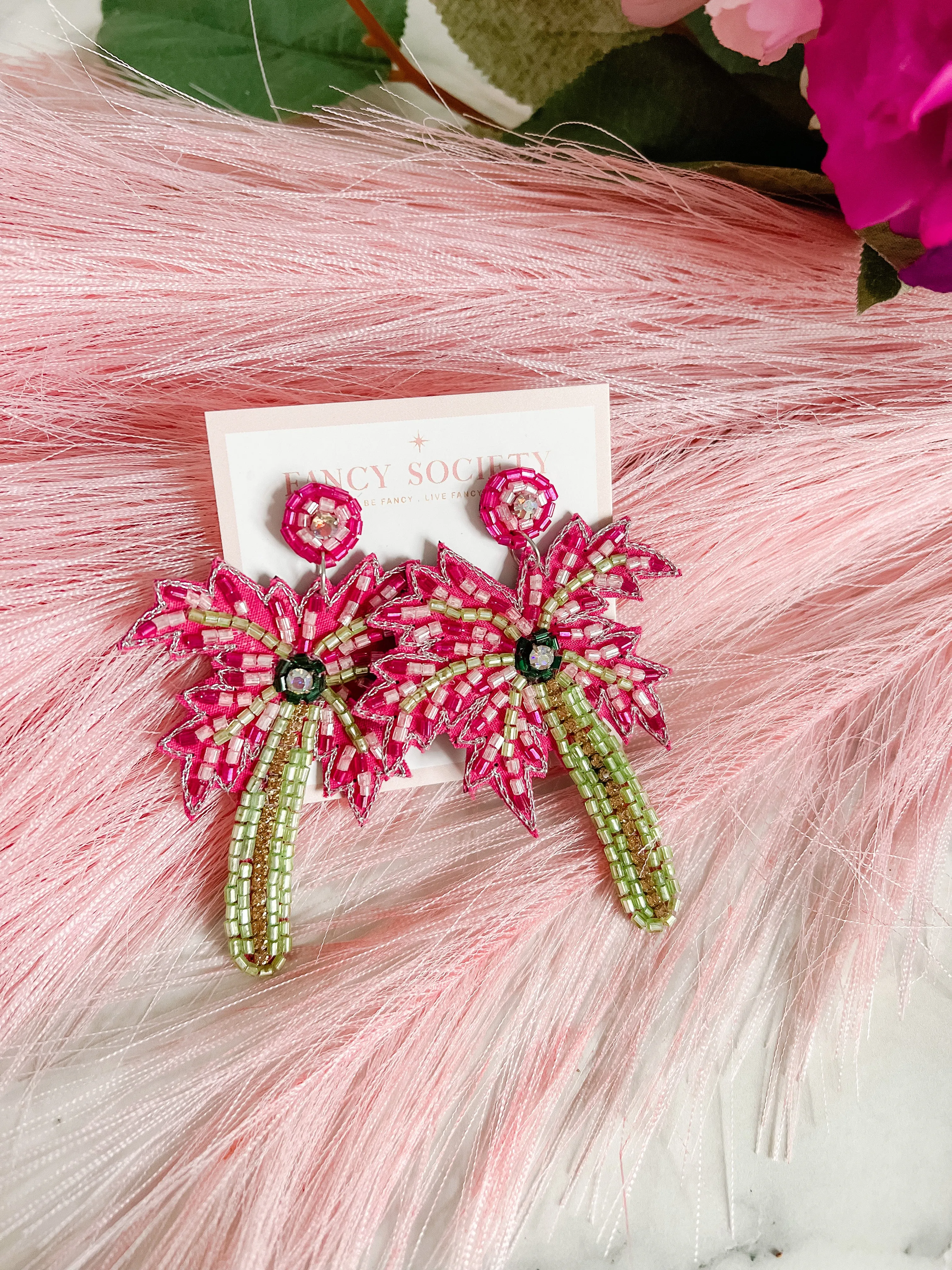 Paradise Palm Tree Earrings