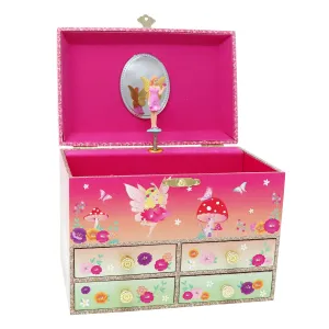 Pink Poppy Pixie Fantasy Medium Unicorn Fairy Musical Jewellery Box